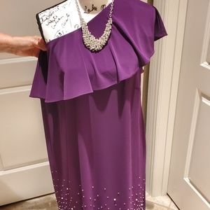 MSK Purple w/ Rhinestones Cocktail Dress
